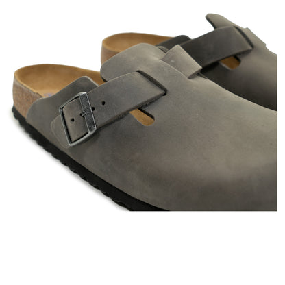 Boston BS Clogs Narrow Fit Iron Oiled Leather