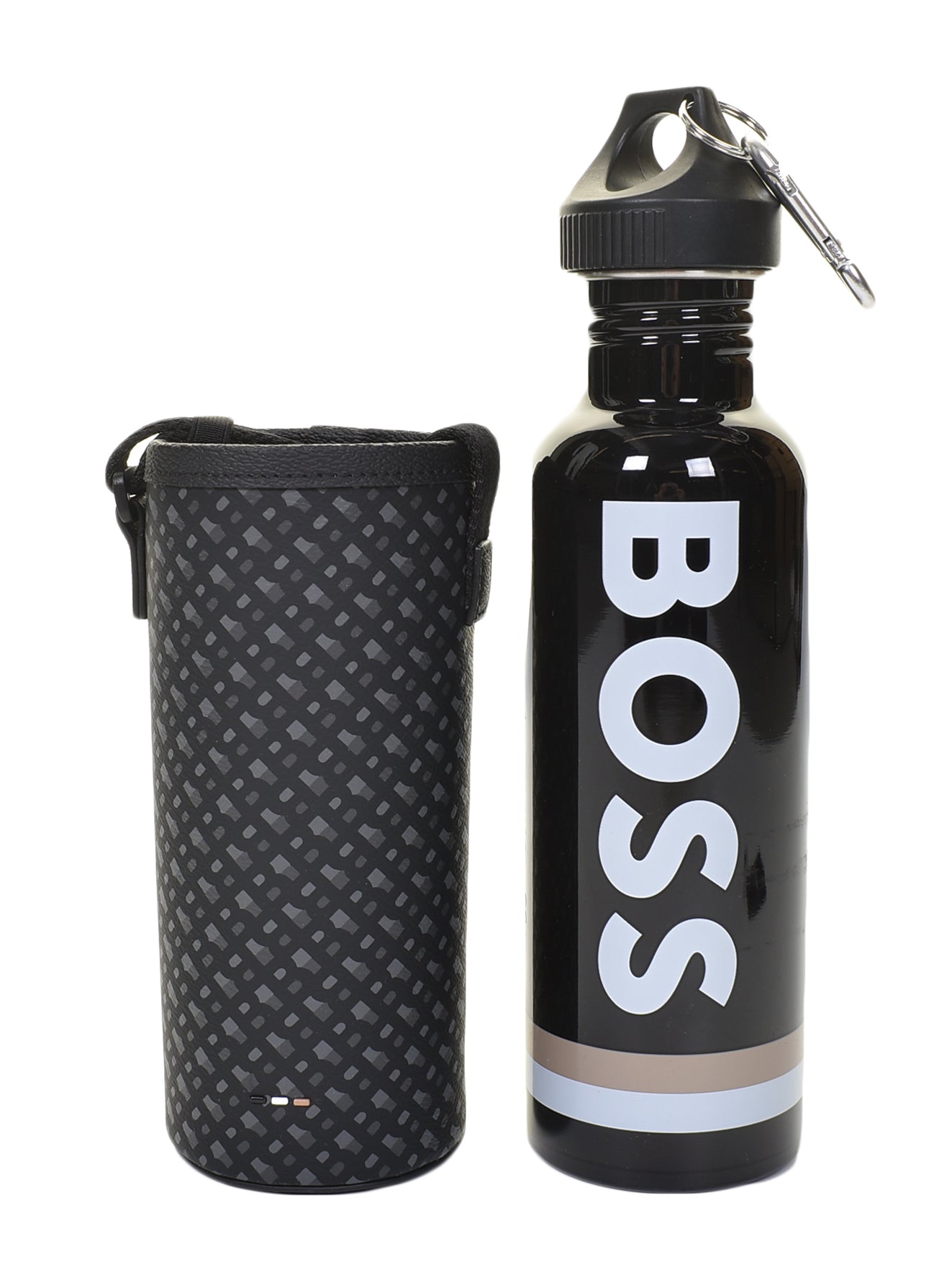 Stainless Steel Water Bottle Gift Set Black