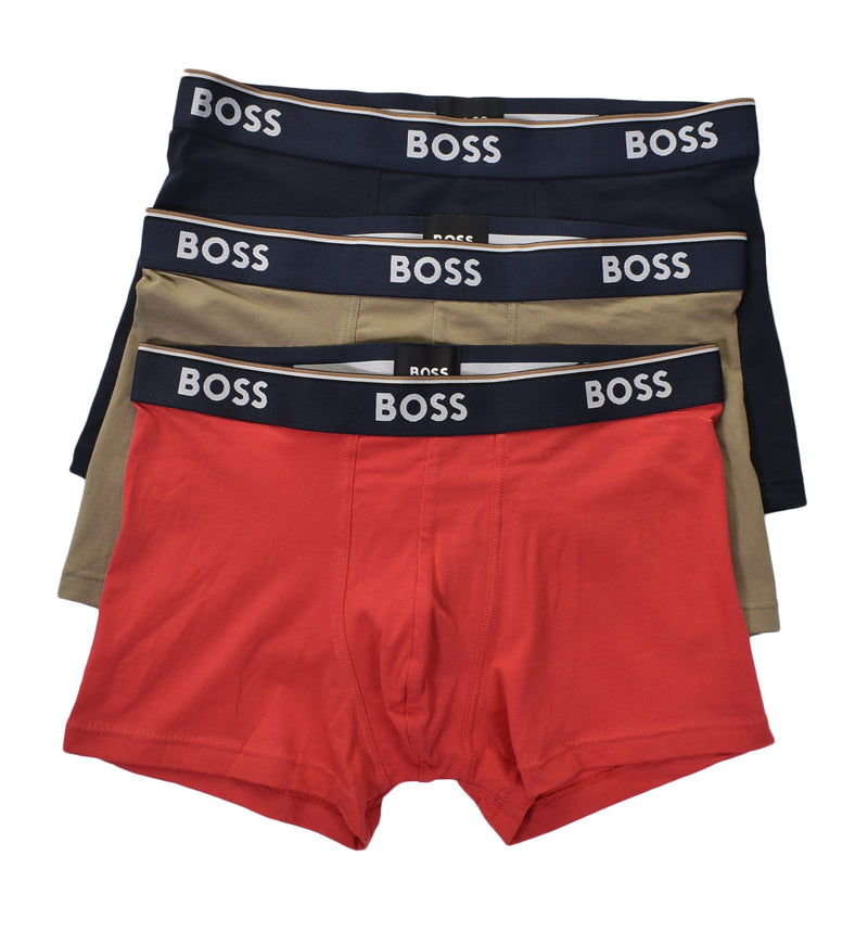 3 Pack Power Trunk Boxers Navy Red Green