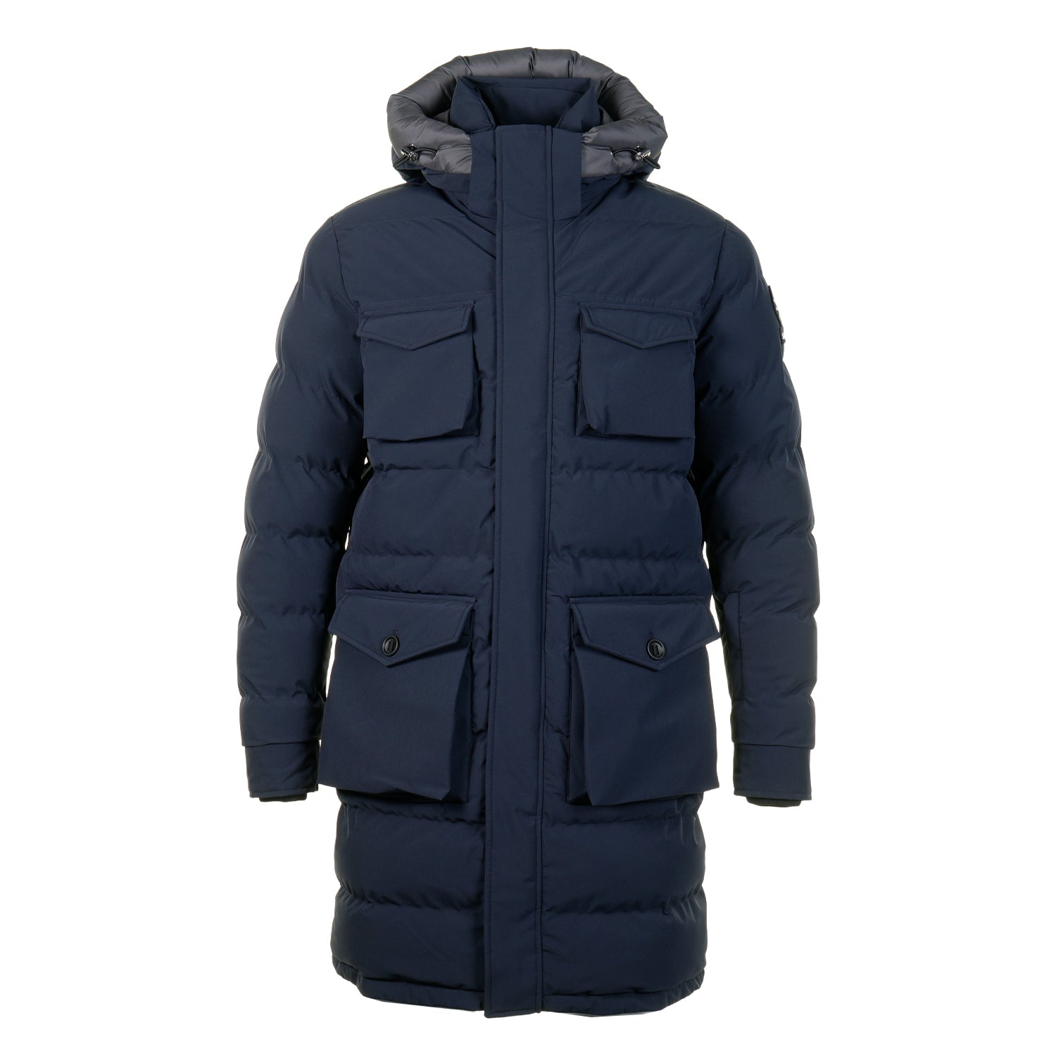 Branksome Long Puffer Jacket Navy