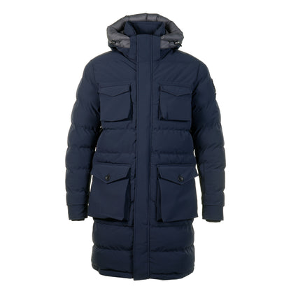 Branksome Long Puffer Jacket Navy