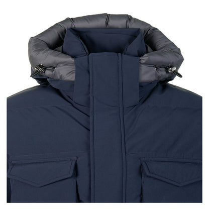 Branksome Long Puffer Jacket Navy