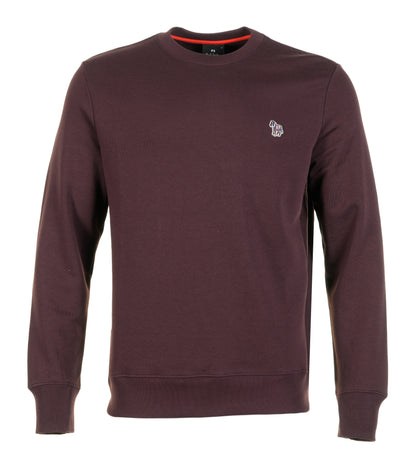 Zebra Crew Sweatshirt 29A Dark Red