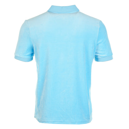 Cardona Velour Zip Polo Baltic Sea White