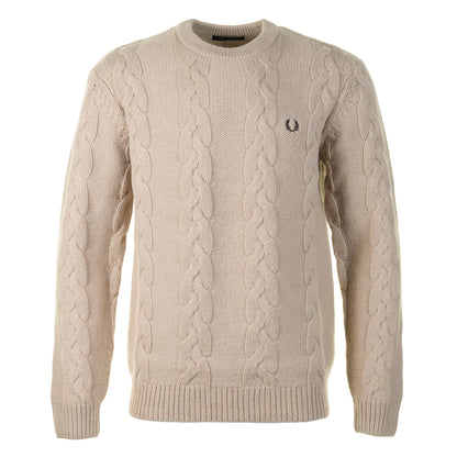 Chunky Cable Knit Jumper Warm Oat