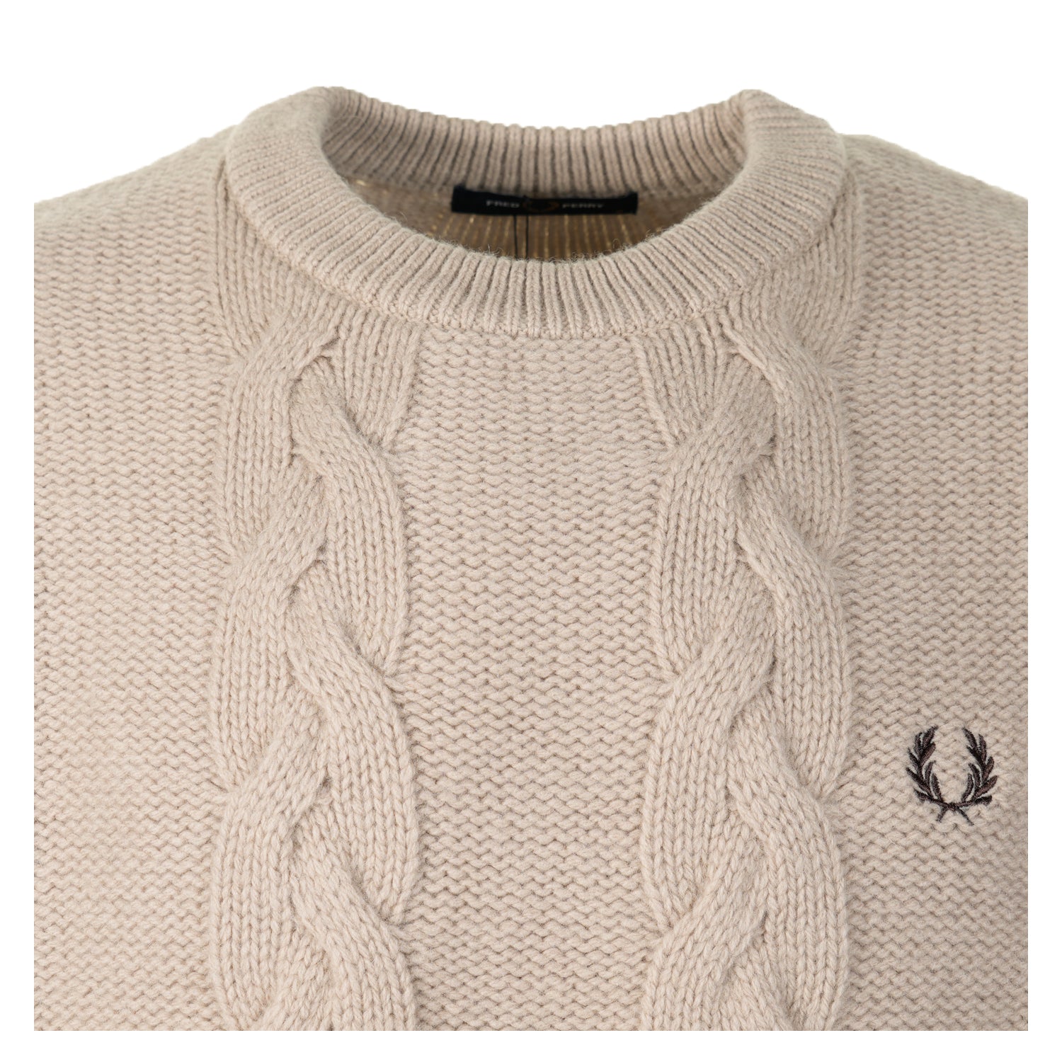 Chunky Cable Knit Jumper Warm Oat