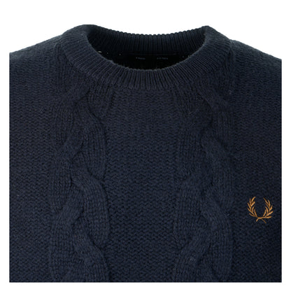 Chunky Cable Knit Jumper Navy