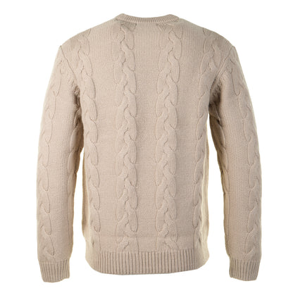 Chunky Cable Knit Jumper Warm Oat