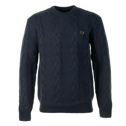 Chunky Cable Knit Jumper Navy
