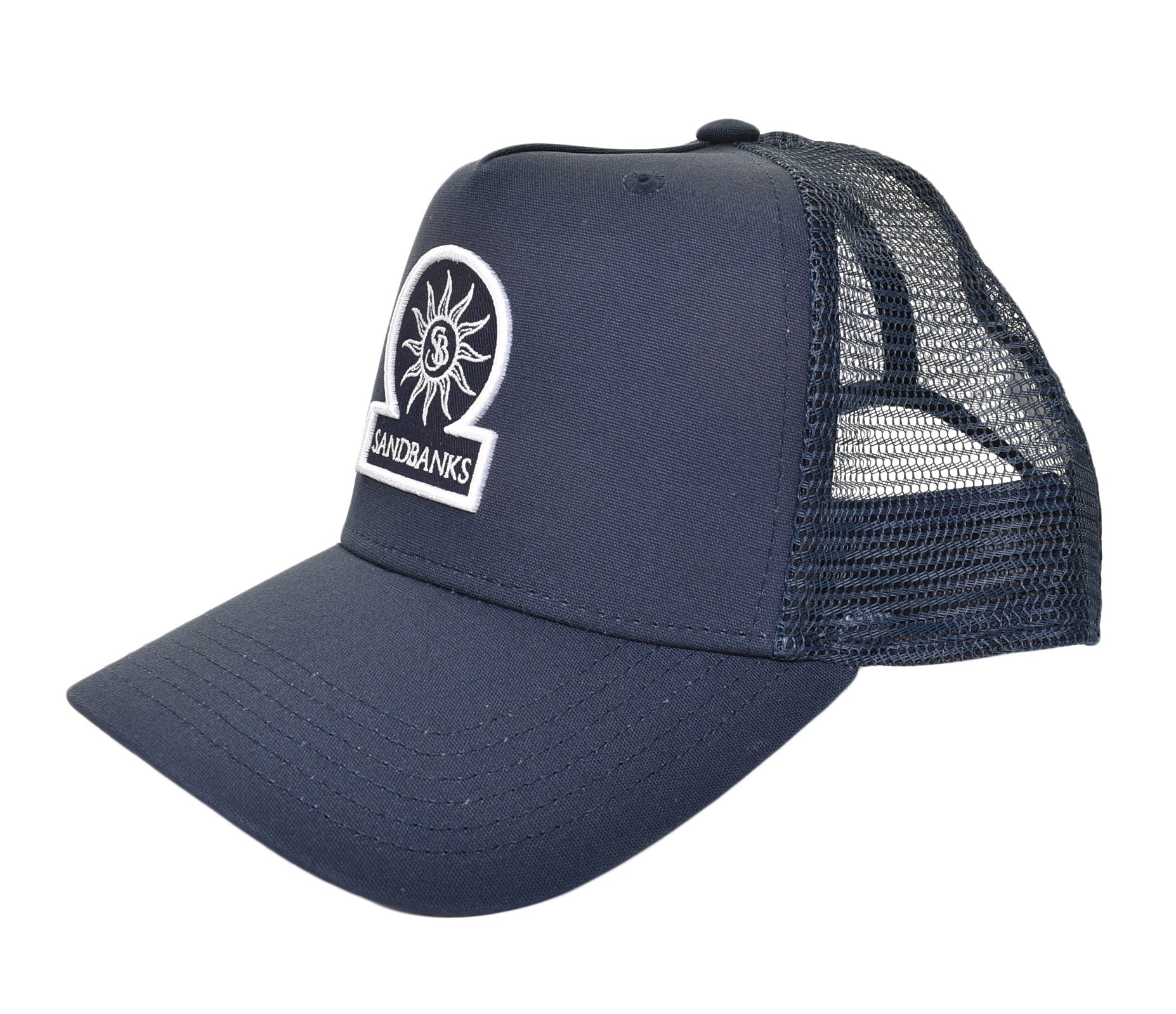 Sandbanks Trucker Logo Cap Navy