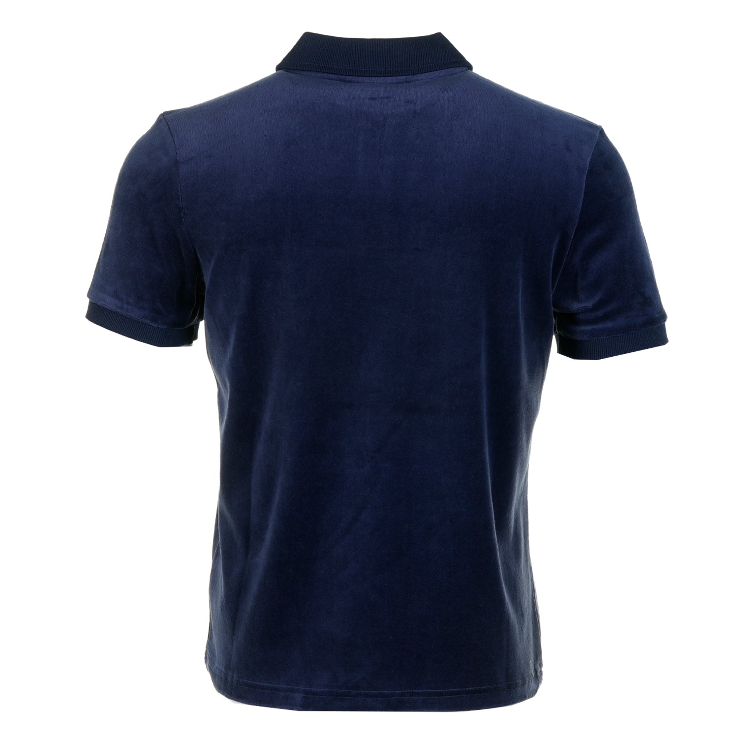 Cardona Velour Zip Polo Maritime Blue White