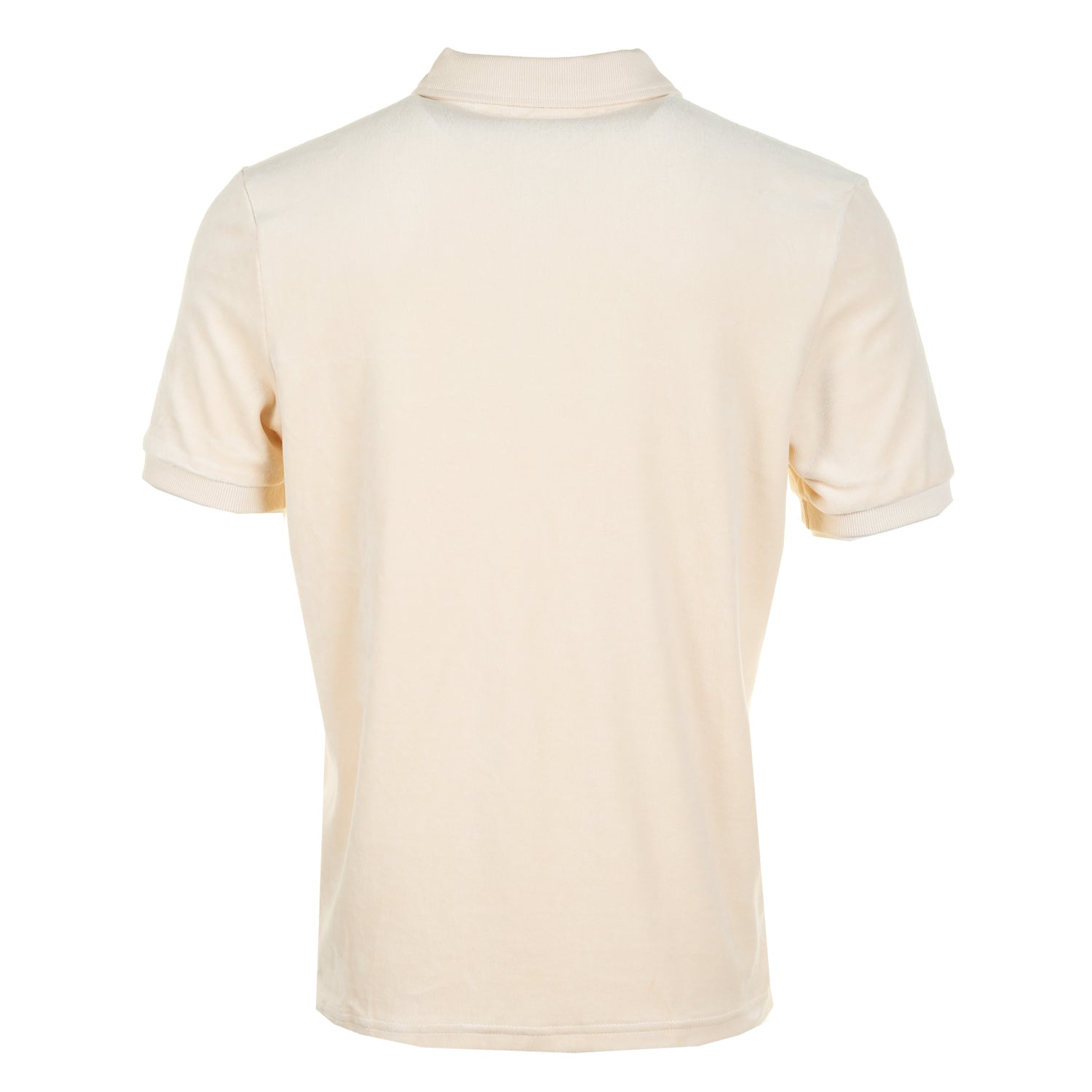 Cardona Velour Zip Polo Sandshell Orange Pepper
