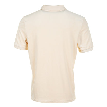 Cardona Velour Zip Polo Sandshell Orange Pepper