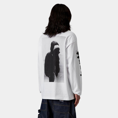 Long Sleeve Archive Script T Shirt White