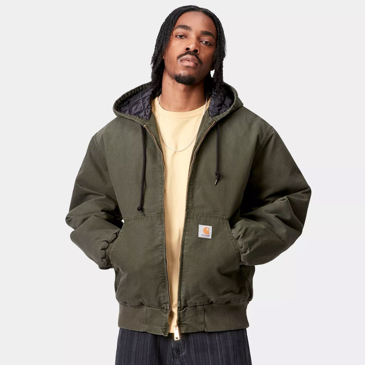 Carhartt WIP OG Active Jacket Olive Stone Canvas – Ragazzi Clothing