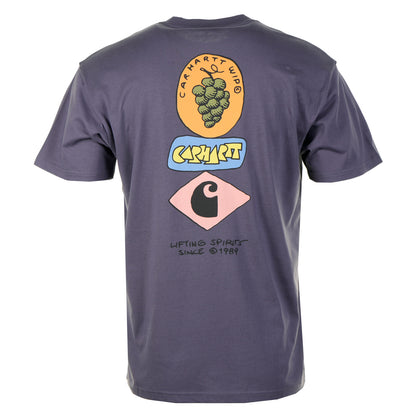 Short Sleeve Stacked Grapes T Shirt Shady Purple
