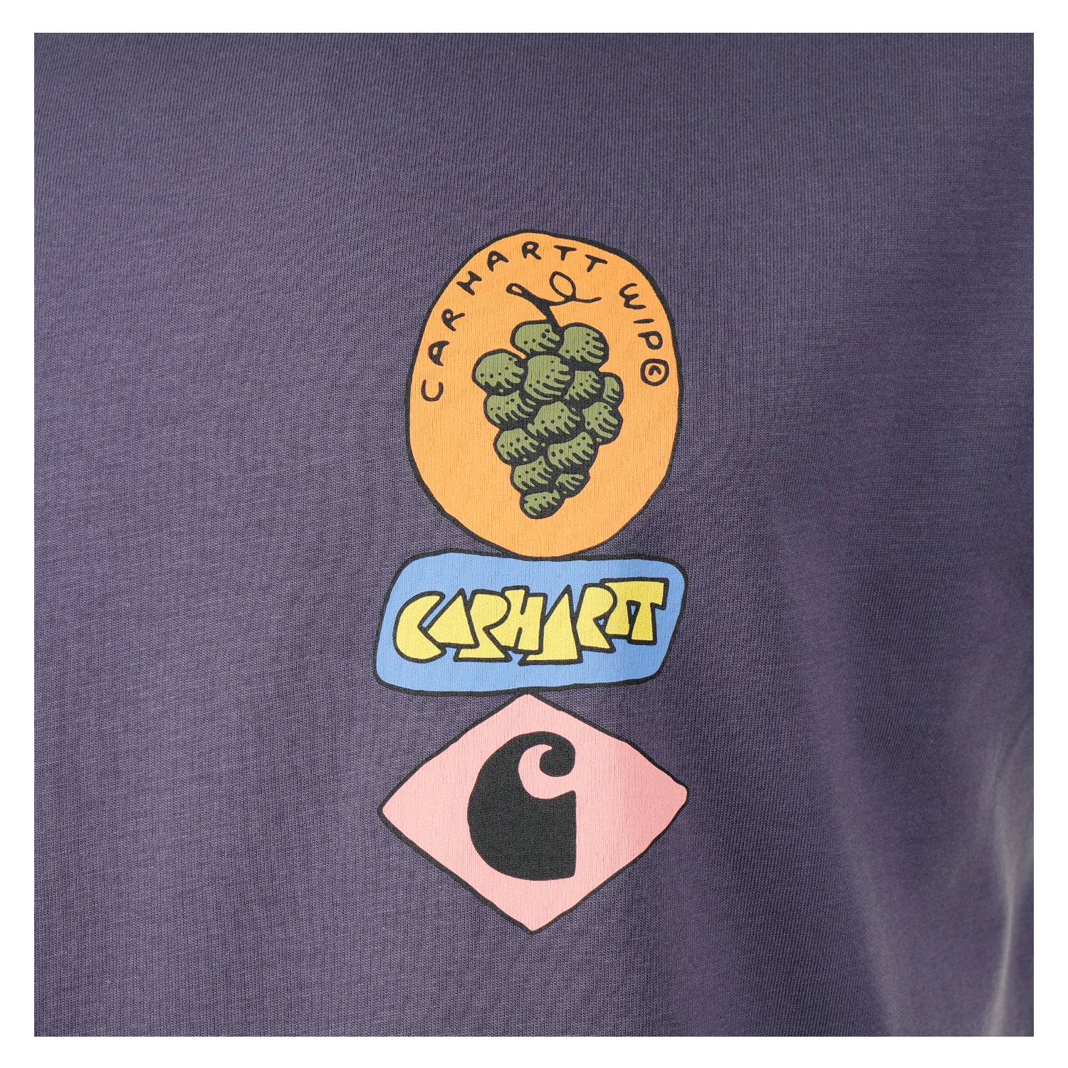 Short Sleeve Stacked Grapes T Shirt Shady Purple