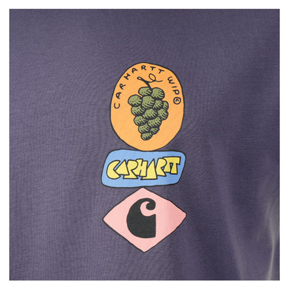 Short Sleeve Stacked Grapes T Shirt Shady Purple