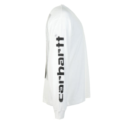 Long Sleeve Archive Script T Shirt White