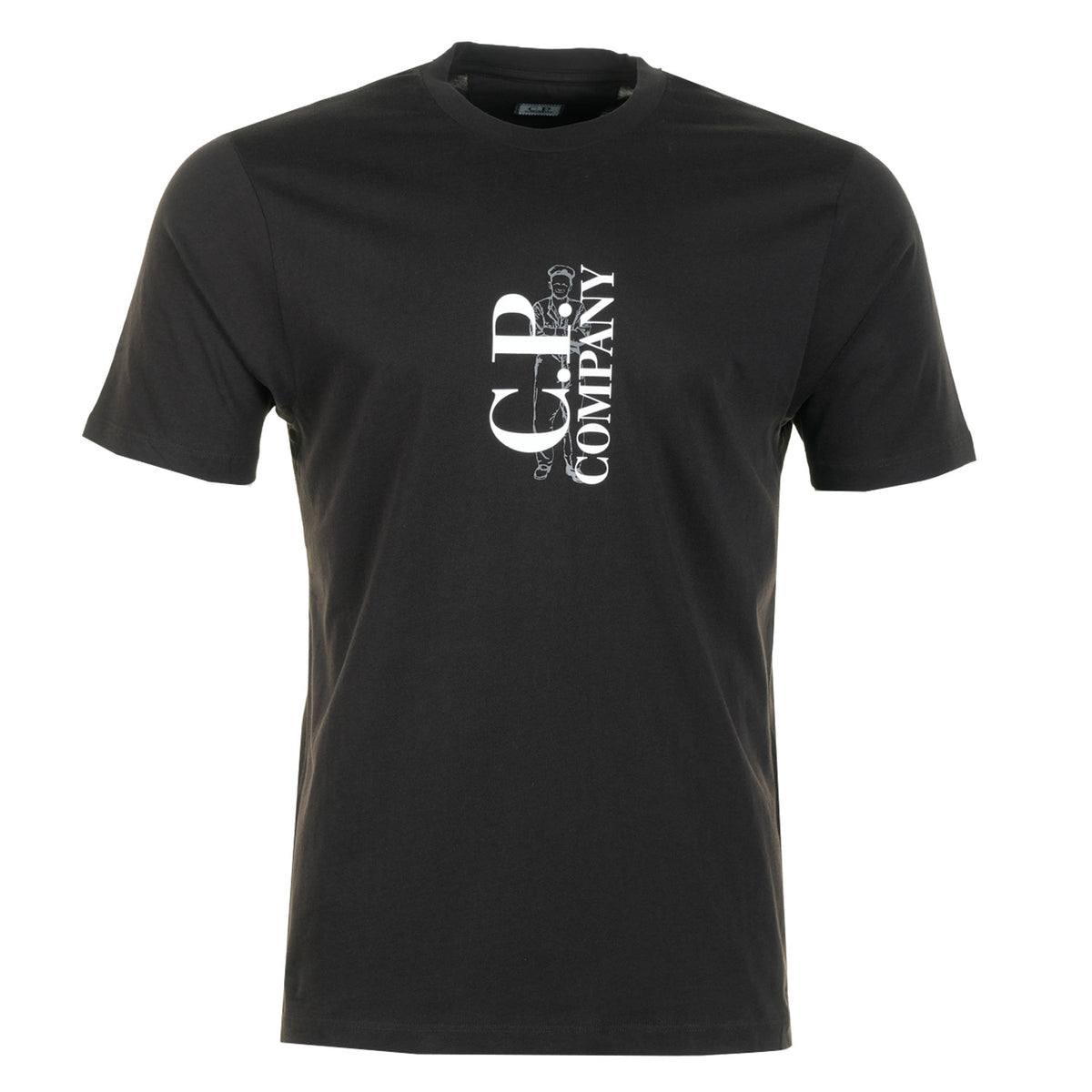 Short Sleeve Centre Graphic T Shirt Black