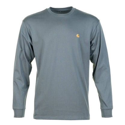 Long Sleeve Chase T Shirt Cozy Blue Gold