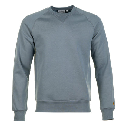Carhartt WIP Chase Sweat Cozy Blue Gold