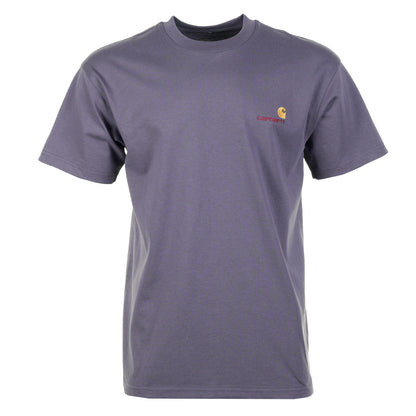 Short Sleeve American Script T Shirt Shady Purple