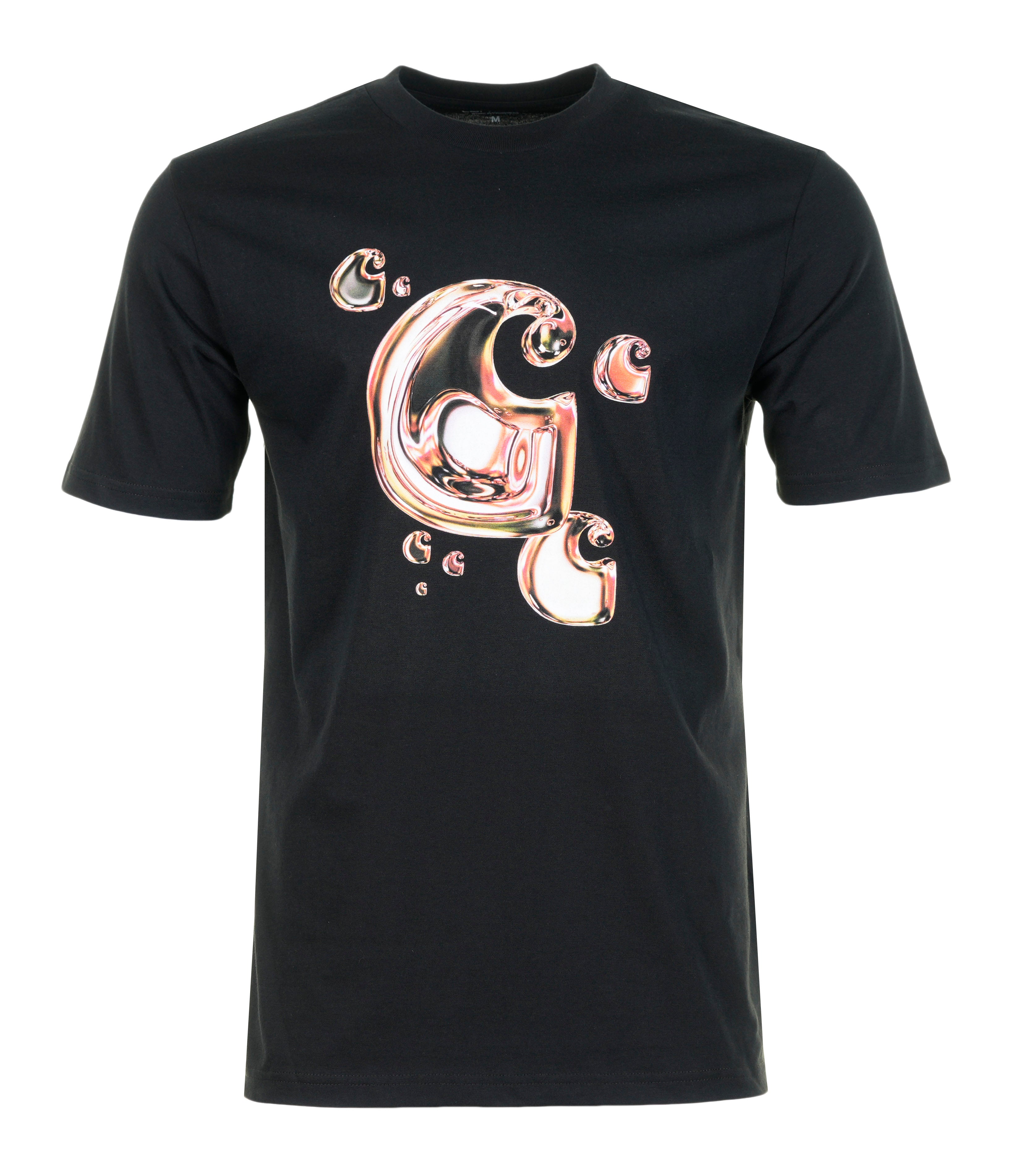 Short Sleeve Solar Chrome C-Logo T Shirt Black