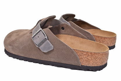latex cork footbed on Birkenstock Boston clogs