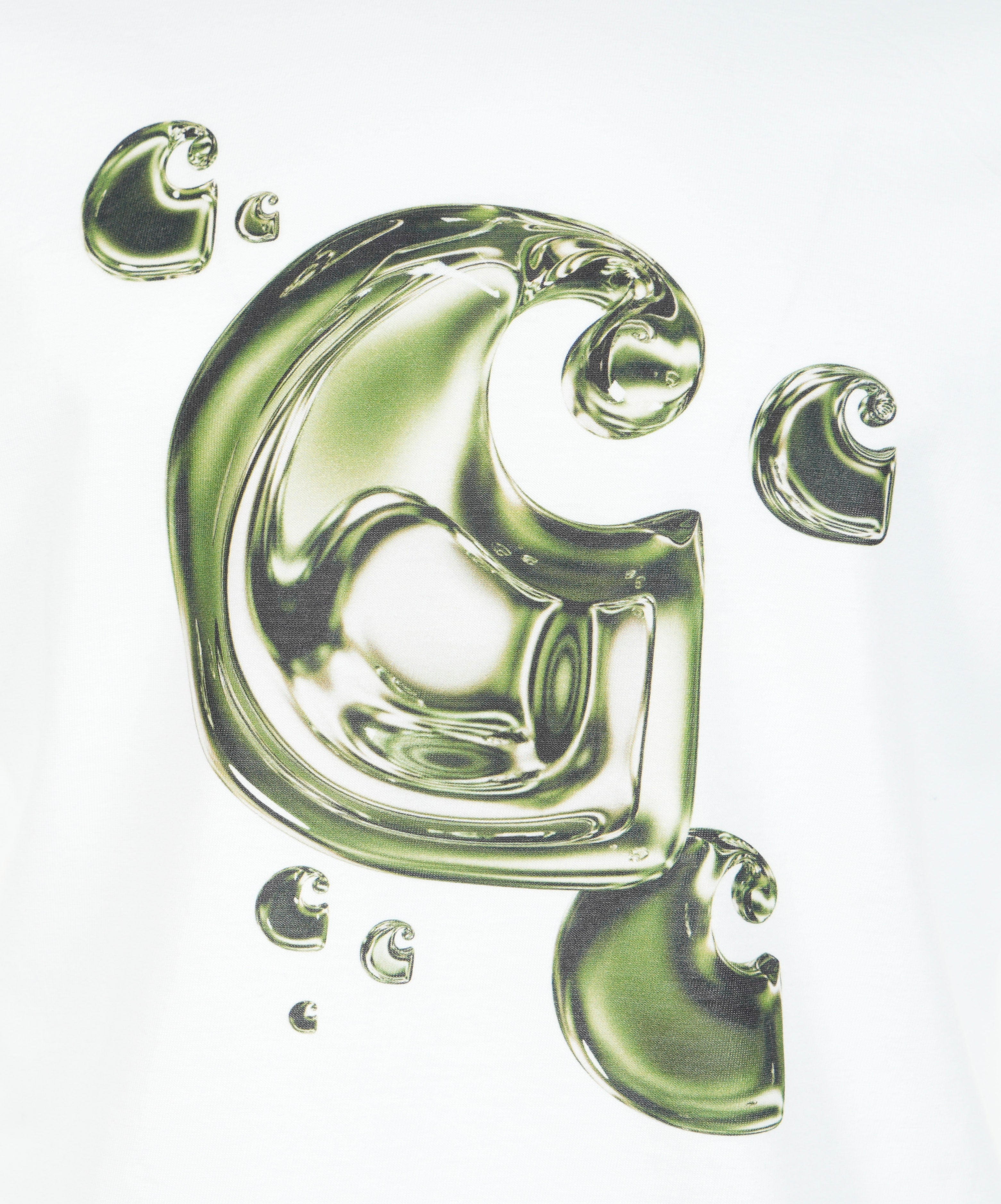 Short Sleeve Solar Chrome C-Logo T Shirt White