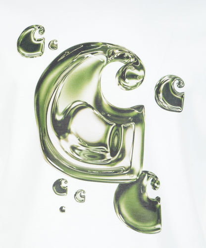 Short Sleeve Solar Chrome C-Logo T Shirt White