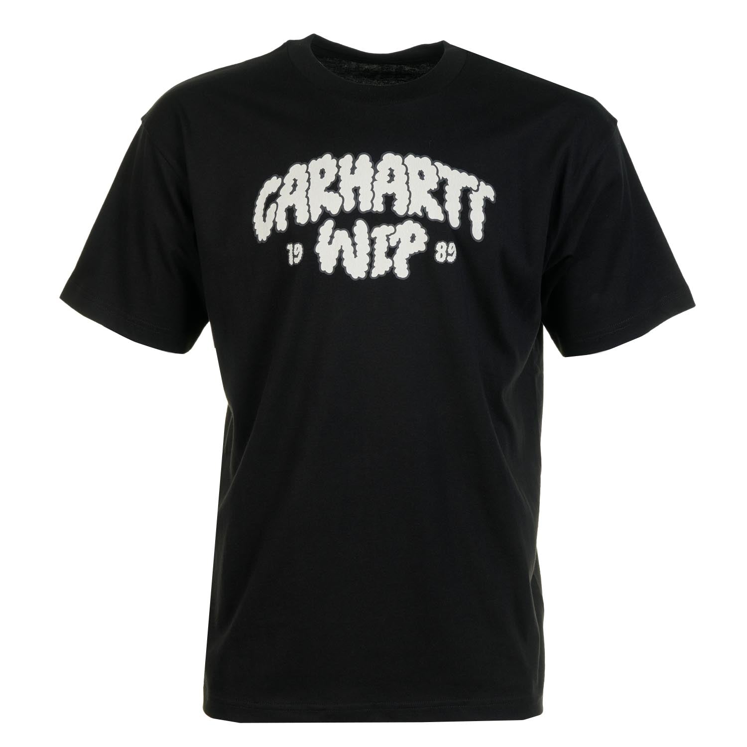Short Sleeve Cloud Script T Shirt Black