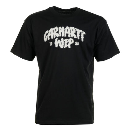 Short Sleeve Cloud Script T Shirt Black