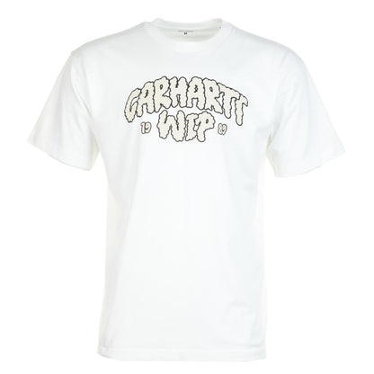 Short Sleeve Cloud Script T Shirt White