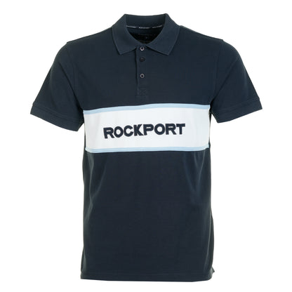 Cobb Insert Logo Panel SS Polo Shirt Navy