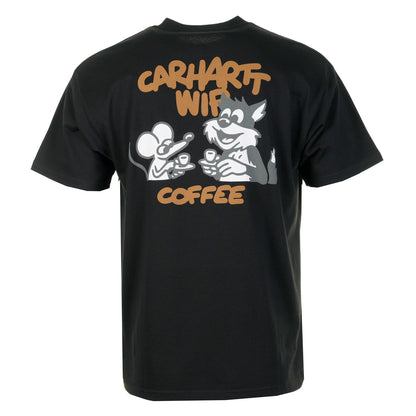 Short Sleeve Coffee Break T Shirt Black