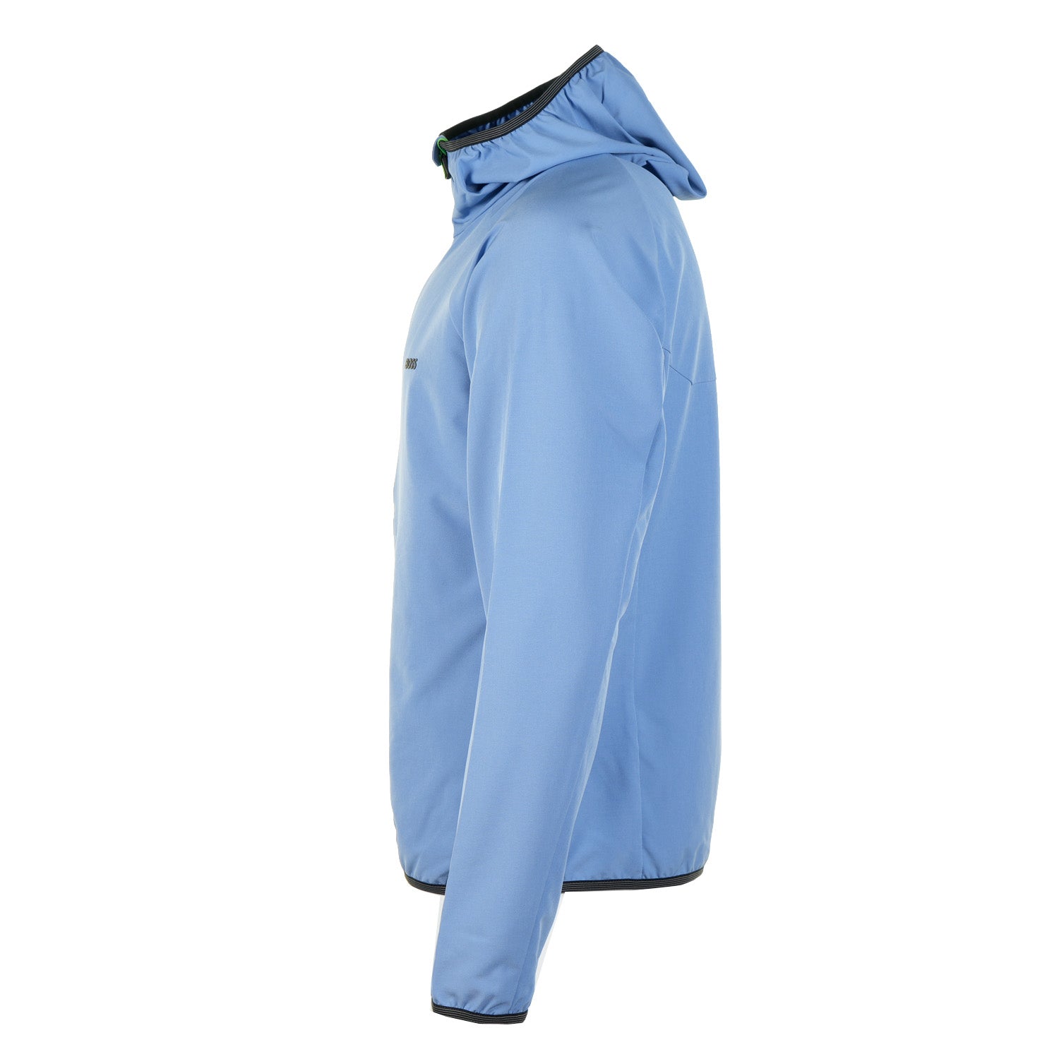 side view of the boss L Commuter Hooded Track Jacket Light Pastel Blue