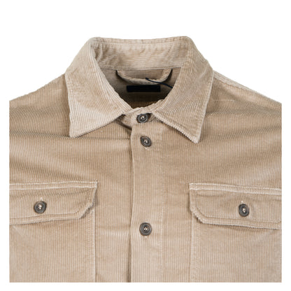 Long Sleeve Corduroy Overshirt Stone