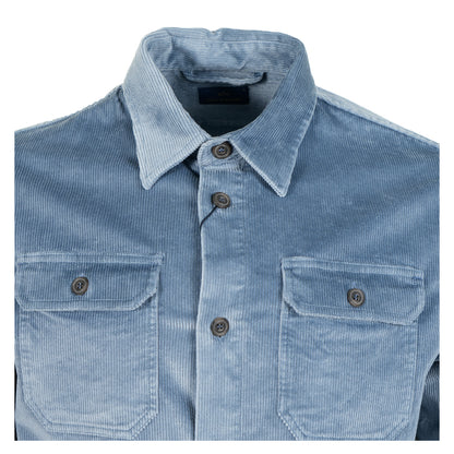Long Sleeve Corduroy Overshirt Flint Blue