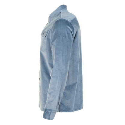Long Sleeve Corduroy Overshirt Flint Blue