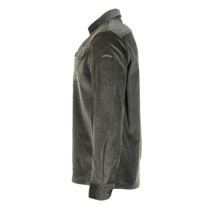 Long Sleeve Corduroy Overshirt Dark Khaki