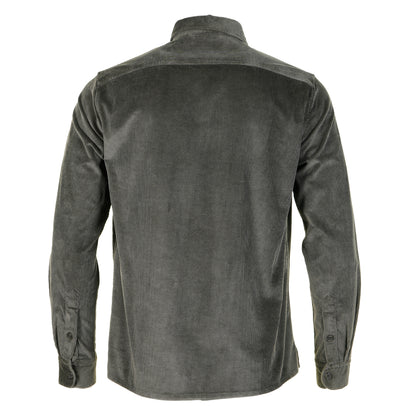 Long Sleeve Corduroy Overshirt Dark Khaki