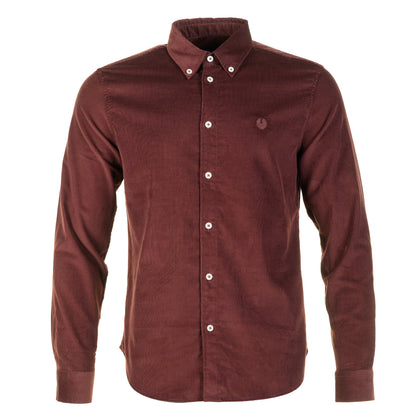 Long Sleeve Corduroy Street Shirt Oxblood