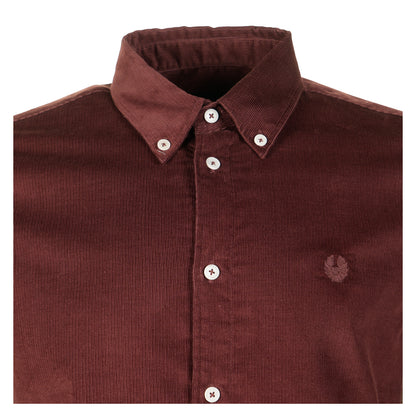 Long Sleeve Corduroy Street Shirt Oxblood