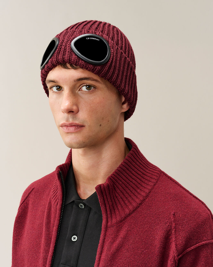 Goggle Beanie Merino Wool Andorra Red