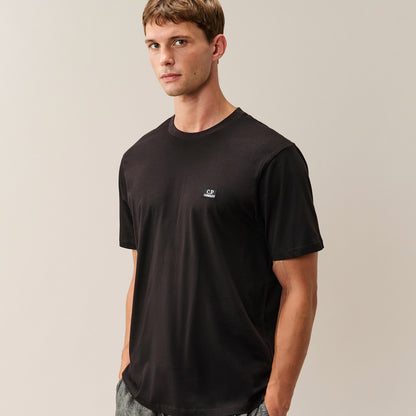 Short Sleeve 30/1 Jersey Logo Patch T-Shirt Black