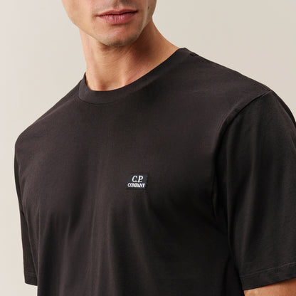 Short Sleeve 30/1 Jersey Logo Patch T-Shirt Black