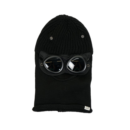 Goggle Ski Mask Merino Wool Black
