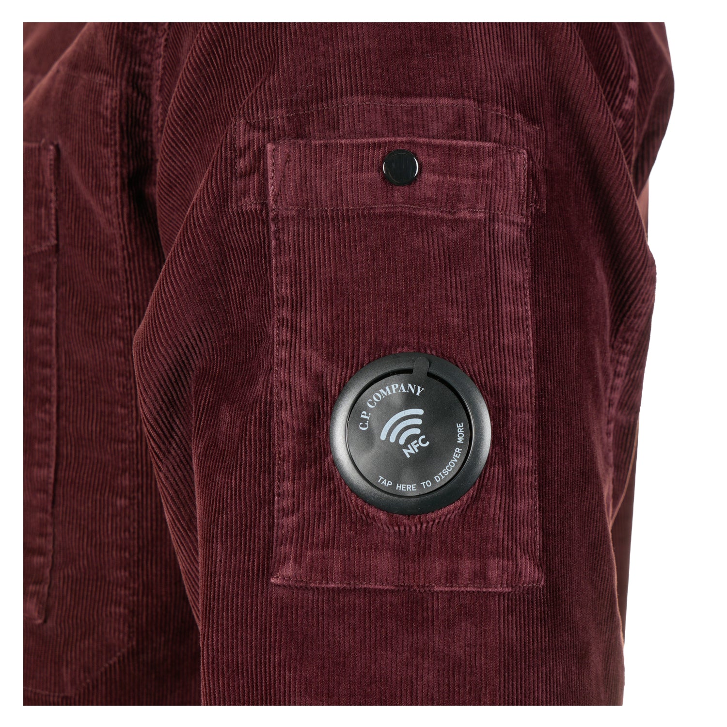 Corduroy Long Sleeve Lens Button Shirt Andorra Red
