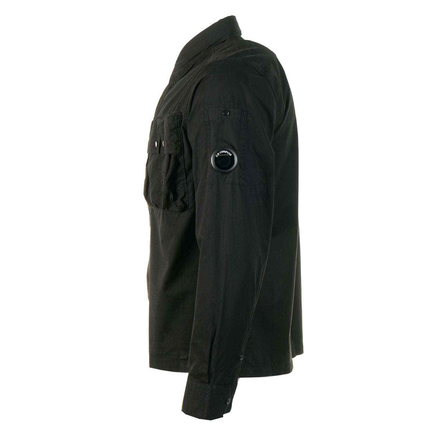 Gabardine Long Sleeve Hidden Zip Black